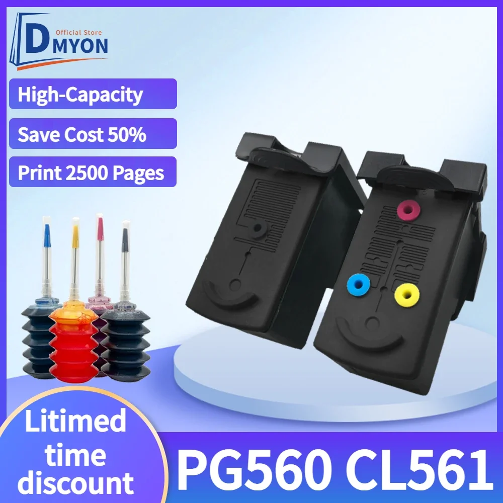 pg560 cl561 Remanufactured Ink Cartridge PG-560 CL-561 Replacement for canon printer pixma cartridge TS7450 TS5351 TS5352 TS7451