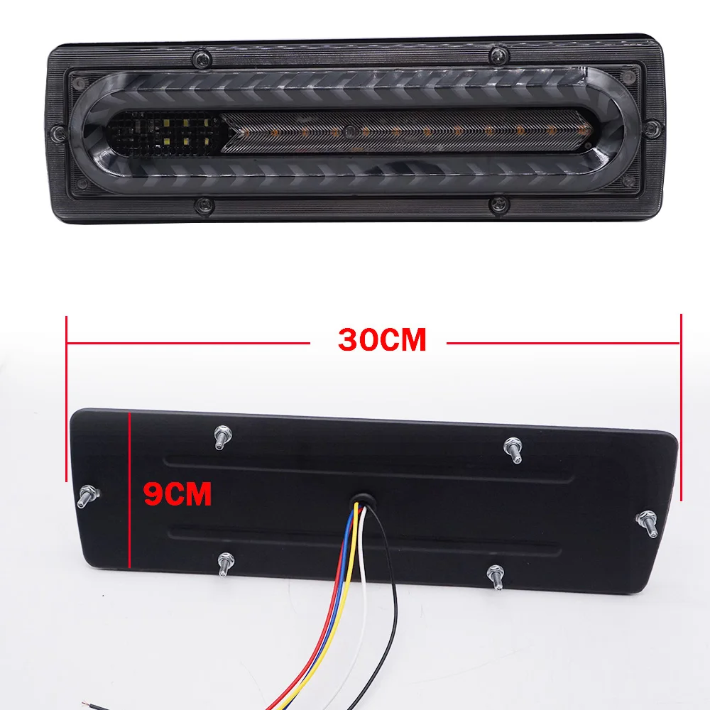 2pcs 12V-24V Truck Trailer Lights LED Strips Flowing Car Turn Signal Lamp Rear Tail Indicator Taillight Brake Flashing Rear Ligh