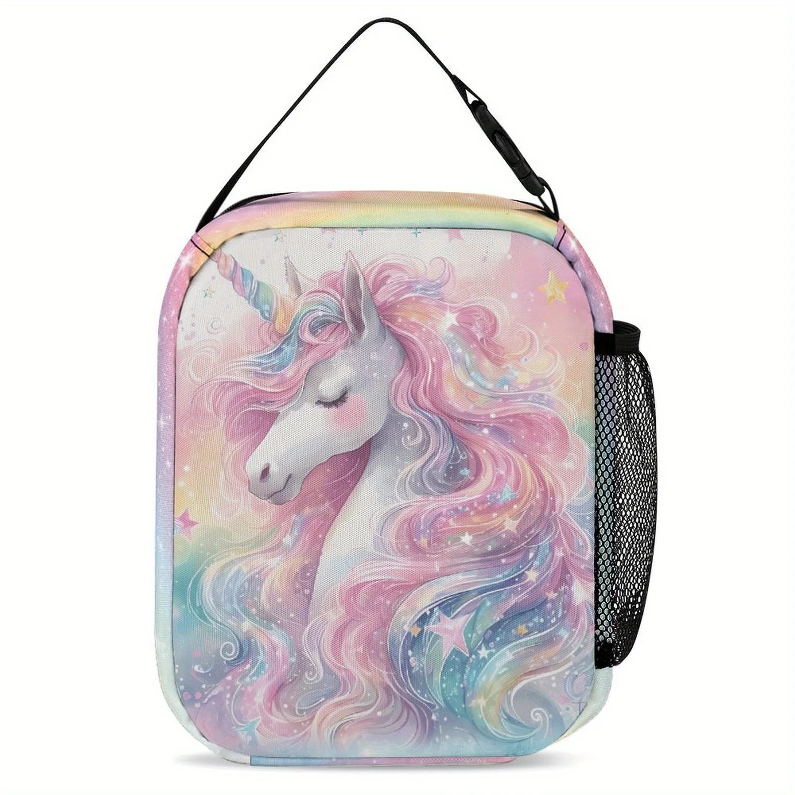 

Magical Unicorn Insulated Lunch Bag - 10" Portable Cooler with Vibrant Pastel Design, Perfect for Travel, Picnics & Outdoor Adve