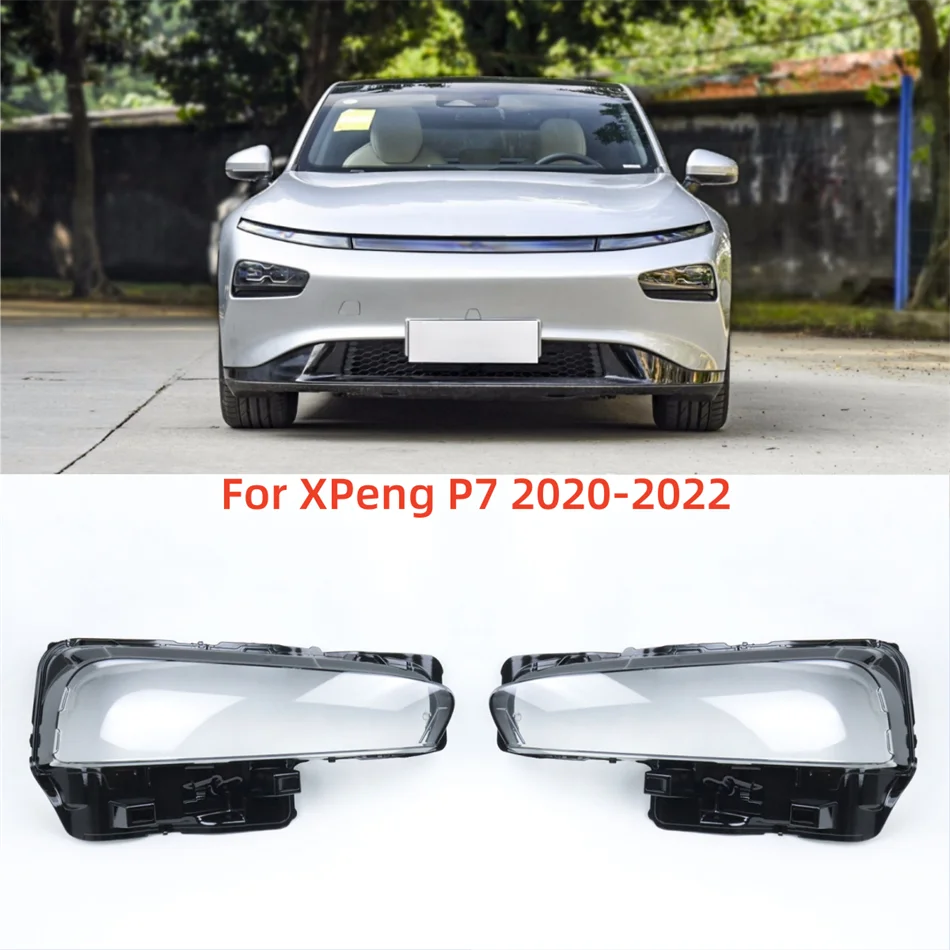 

Для Xpeng P7 2020 2021 2022, прозрачный чехол для автомобильных фар, стеклянный корпус, колпачки для ламп, автоматический абажур, крышка фары