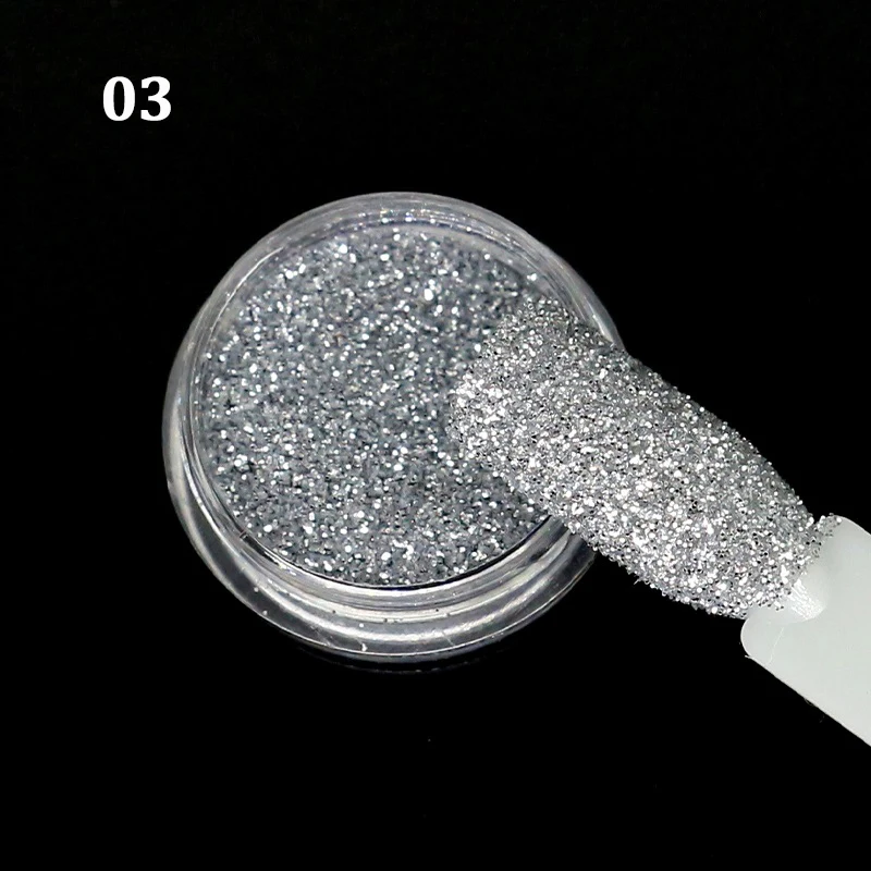 1g Shiny Nail Glitter Sequins 3D Silver White Hexagon Sequins Sparkly Flakes Sandy Powder Dust For Manicure Nails Art Decoration