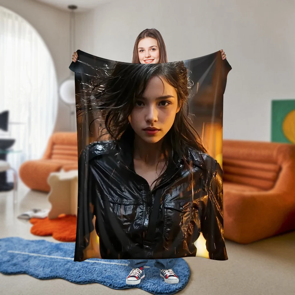 Flannel 3D Printed Sexy Blanket Full Size Women Soft Cap Blanket Home Decoration Bedding