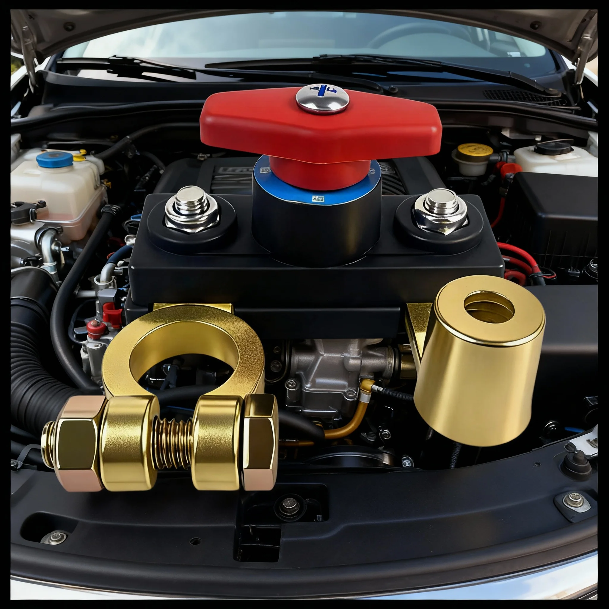 1/2 PEÇAS Interruptor de Desconexão Rápida de Bateria Automotiva 12V/24V, Terminal de Corte Antivazamento, Ferramenta Isoladora Durável