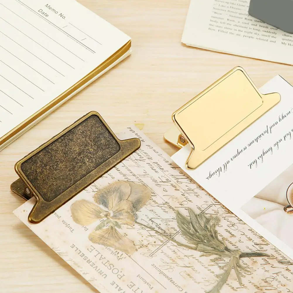 

Металлические зажимы для бумаги в винтажном стиле, набор прочных зажимов из цинкового сплава, универсальные офисные зажимы для документов