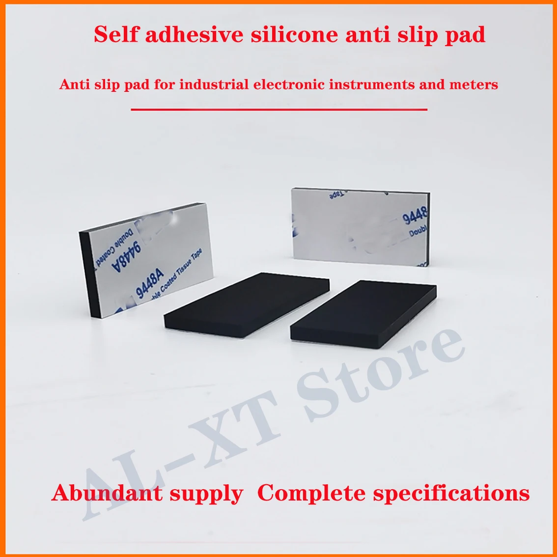 Single Sided Self-adhesive Silicone Pad Square Silicone Rubber Board Anti Slip And High Temperature Resistant pad 0.5/1/1.9/2mm