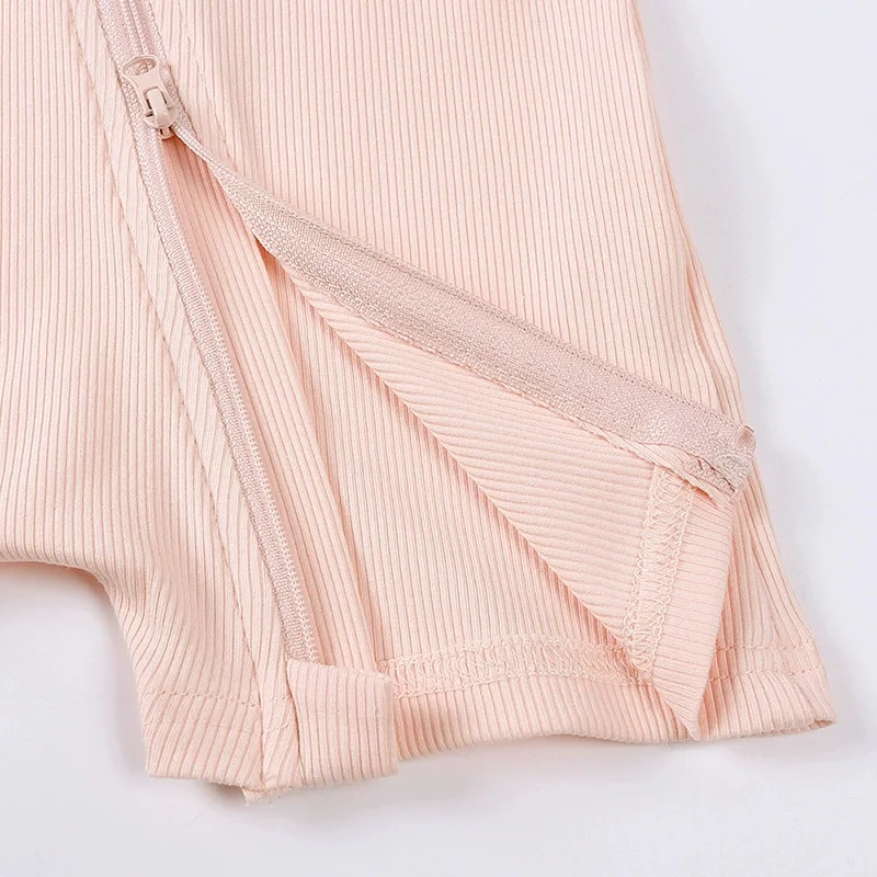 2026 Spring Newborn Baby Boy Romper Bamboo Infant Clothes Short Sleeve Ribbed Bodysuit Kid Girl Jumpsuit Sleeper Pajamas view 5