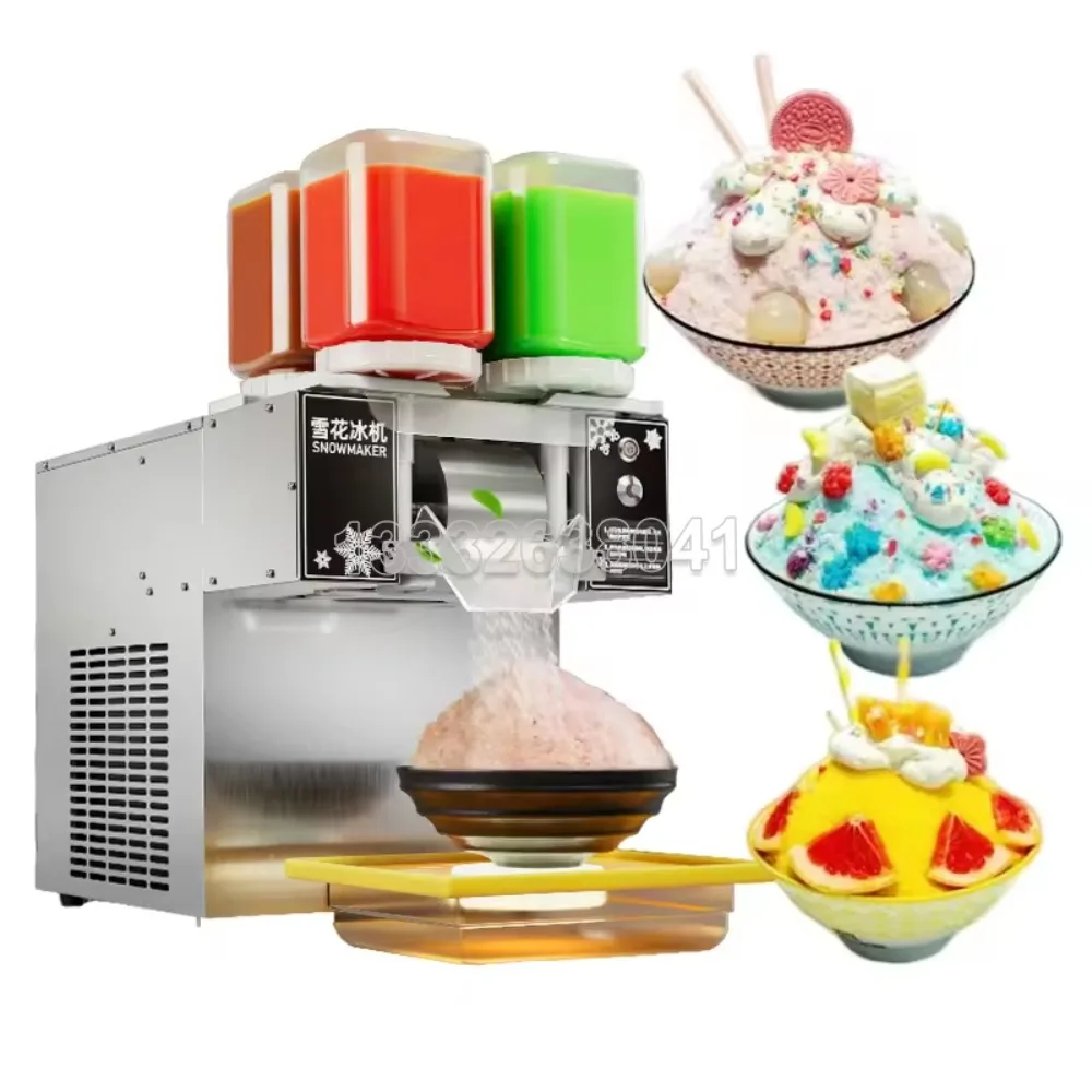 Snow Ice Snowflake Making Machine 3 Seconds Output Snow Ice Machine 4 Flavors Ice Block Dessert Korean Bingsu Machine