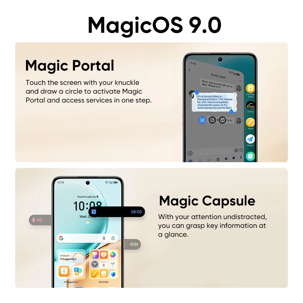 HONOR 400 Smart 6.77 Inch Display Snapdragon 685108MP Dual Rear Camera 6500mAh Big Battery 35W SuperCharge MagicOS 9.0 9