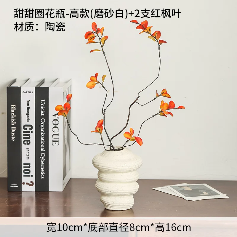 

Chinese-style vase retro zen desktop dried flowers handmade ceramic utensils hotel decorative ornaments home decoration vases