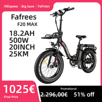 Fafrees F20 Max Folding Electric Bicycle 500W 48V 22.5Ah 20 inch MTB Mountain Bike Outdoor Fat Ebike for Adult