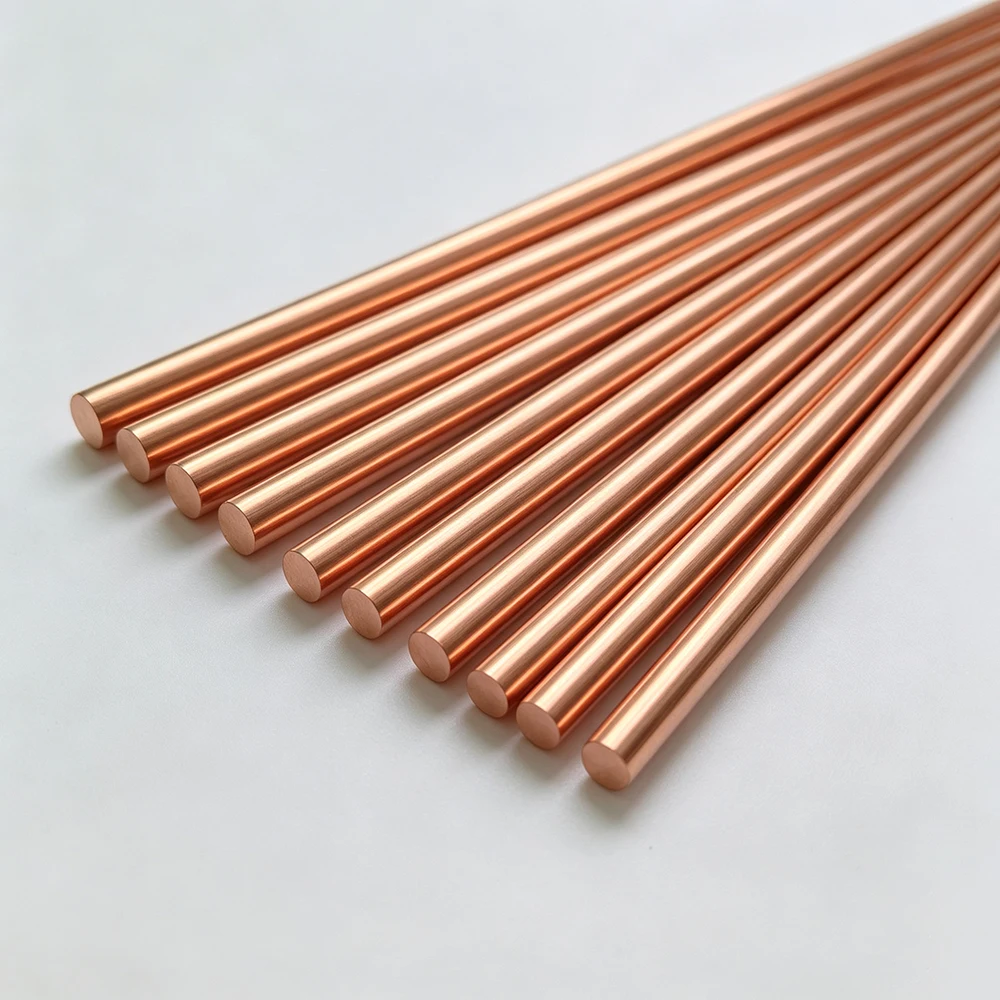1Pcs T2 High Purity Red Copper Round Electrode Rod Dia 0.5-12mm Length 30-100mm EDM Small Hole Drilling Punching Electrode