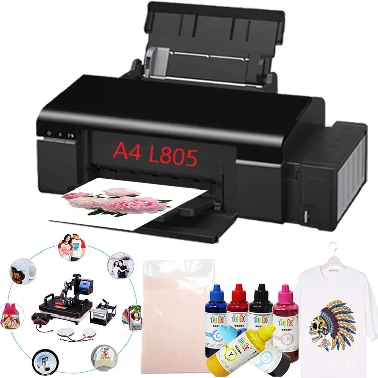 Hot sale six color L805 PVC ID CARD WIFI inkjet printer  A4 Model Desktop transfer id card UV sublimation printer for EPSON L805