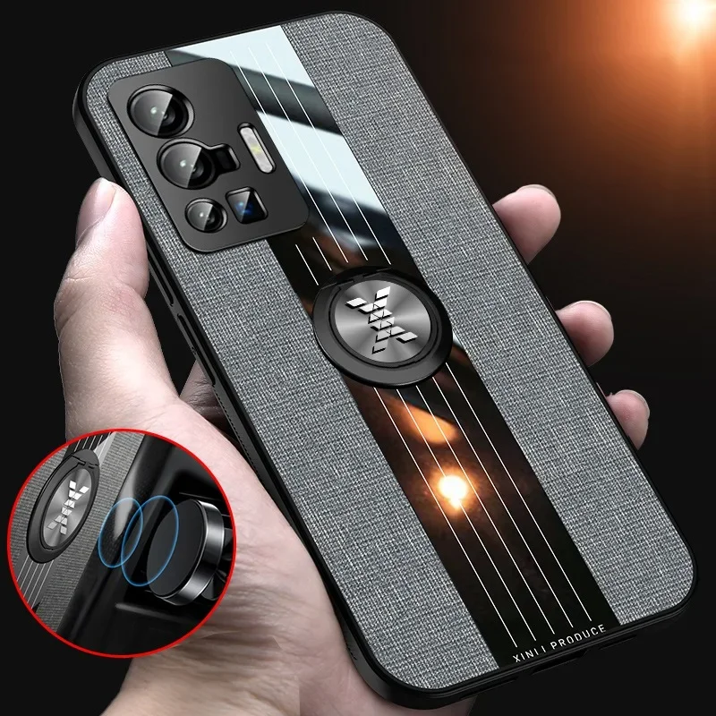 Luxury Cloth Ring Phone Case For Vivo X70 X60 Pro Plus V20 SE V21E Y51 Y31 Y72 Y70 iQOO 7 8 Pro Z1 Z1X Z3 Z5 Neo 3 5 Cover Case