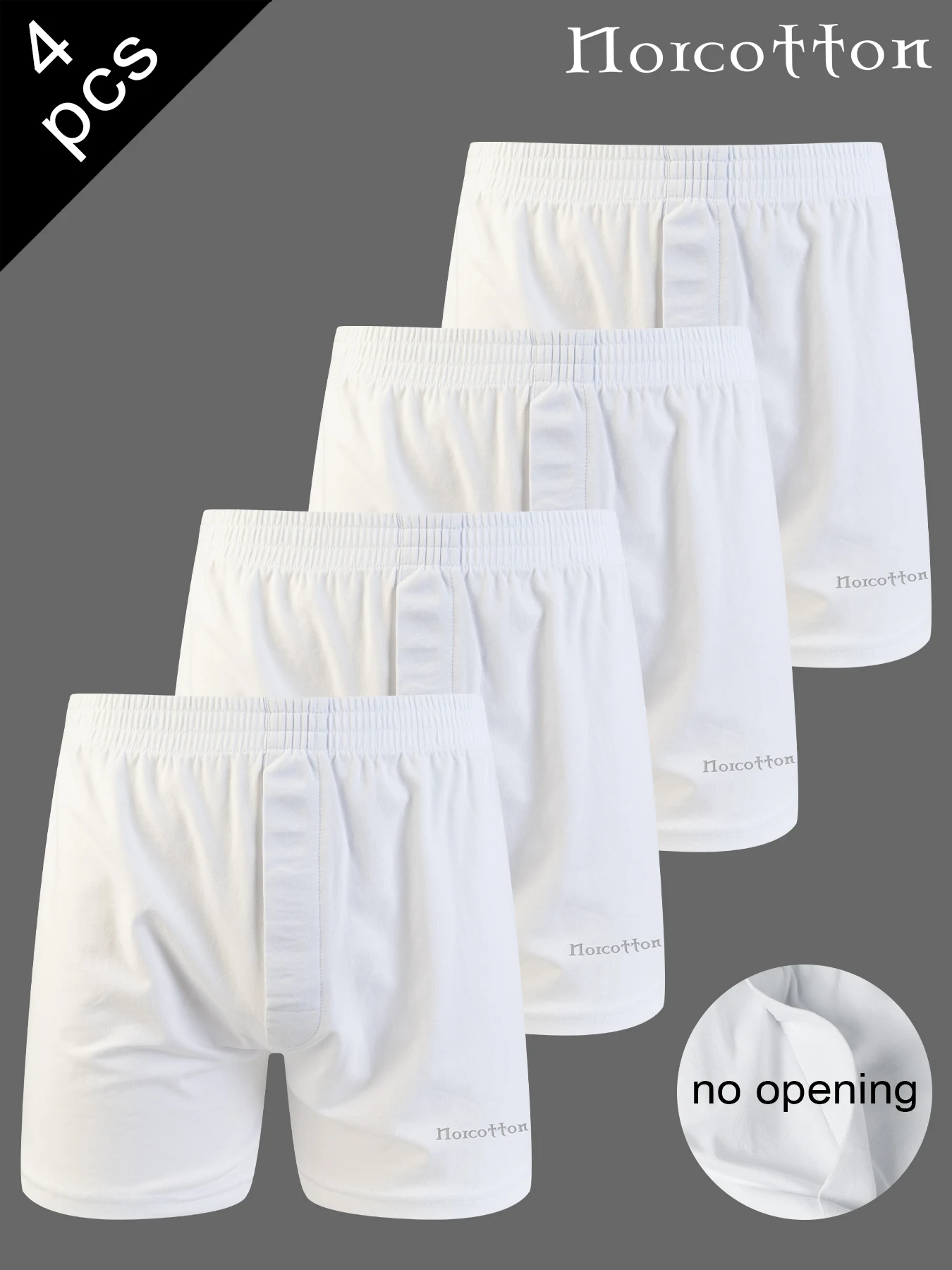 

Men's Home Casual Boxer Briefs, Solid Color Comfortable Men's Boxer Shorts, 4-Pack