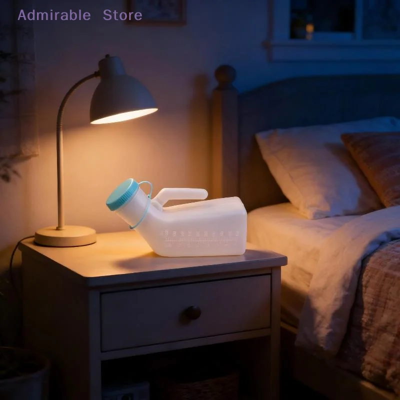 [W]Large Capacity Male Urinal Bottle 1000ml Portable Pee Bottle for Car Travel Elderly Patient Thicken Leakproof Design