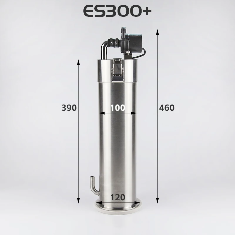 304 Stainless Steel Filter Barrel with Water Pump for Plant Aquarium Fish Tank
