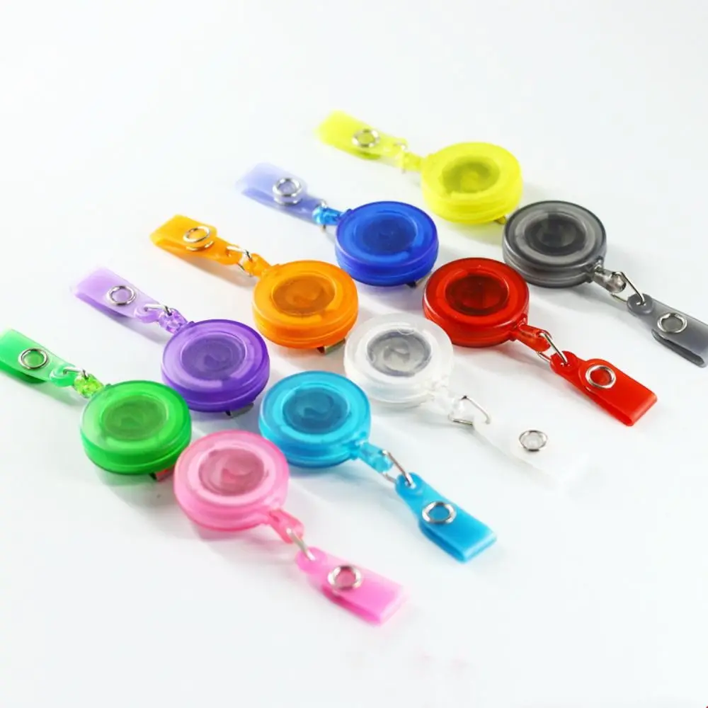 

Belt Clip Retractable Badge Reel Anti-Lost Key Ring ID Card Holder Chest Card Keychain Easy-to-pull Buckle School Student