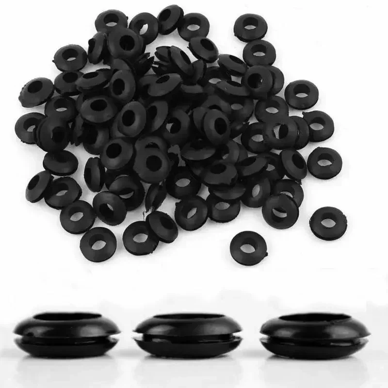 50/100pcs Rubber Seal Rings Oil Sealing M3-M20 Grommet Gasket for Protect Wire Cable Hole Protection Rings Shim Washer
