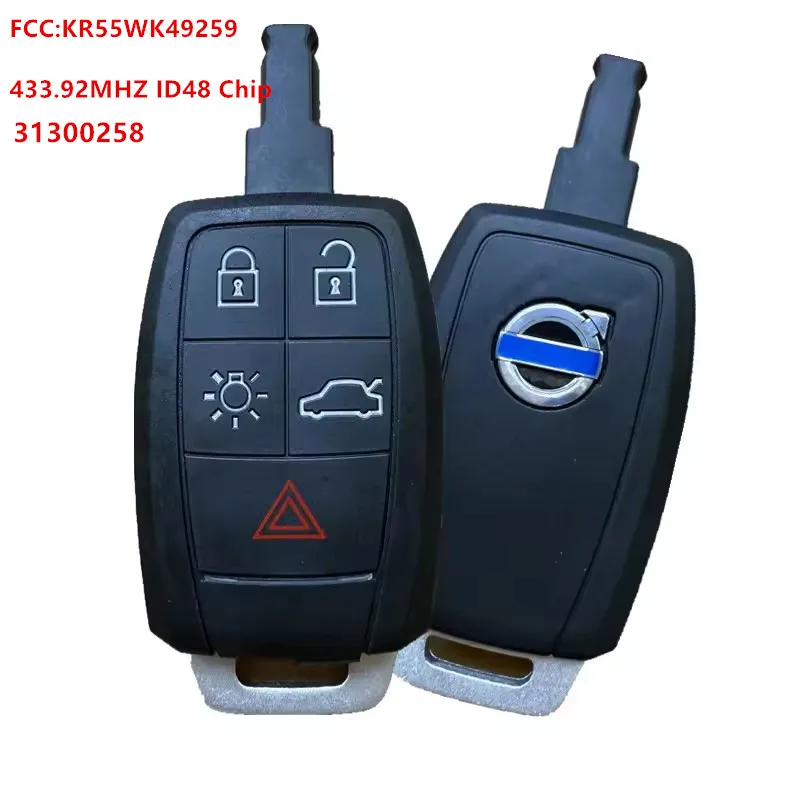 

Для Volvo S40 2004-2011 C30 2007-2013 V50 2005-2011 C70 2005-2013 C30 2007-2013 умный дистанционный ключ KR55WK49259 31300258 433 МГц