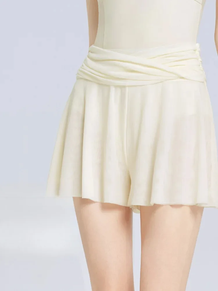 

Женская нейлоновая сетчатая юбка с высокой талией 2025 года для балета, современная танцевальная одежда для женщин