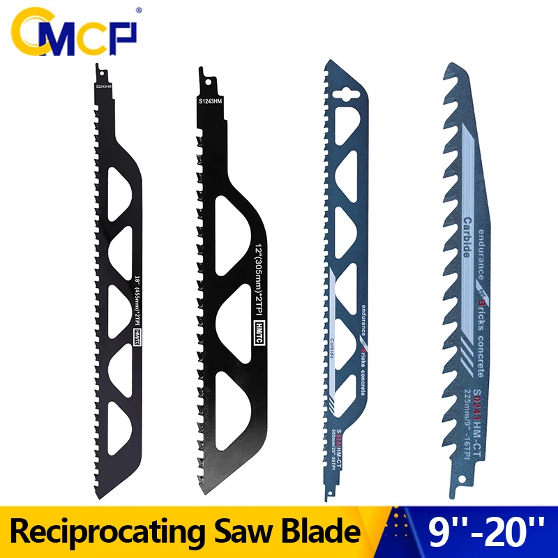 

CMCP 1 шт. твердосплавное сабельное пильное полотно 9/12/18/20 дюймов сабельная сабельная пила для пенопластового блока, инструменты для резки бетона и камня