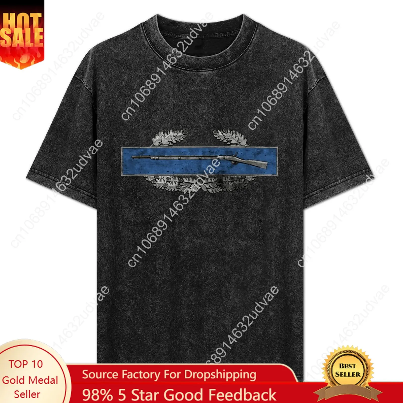 

Combat Infantry Badge Retro T shirts mans womans Vintage Tshirt cotton Short sleeve T-shirt Custom tops Unisex clothes tshirt