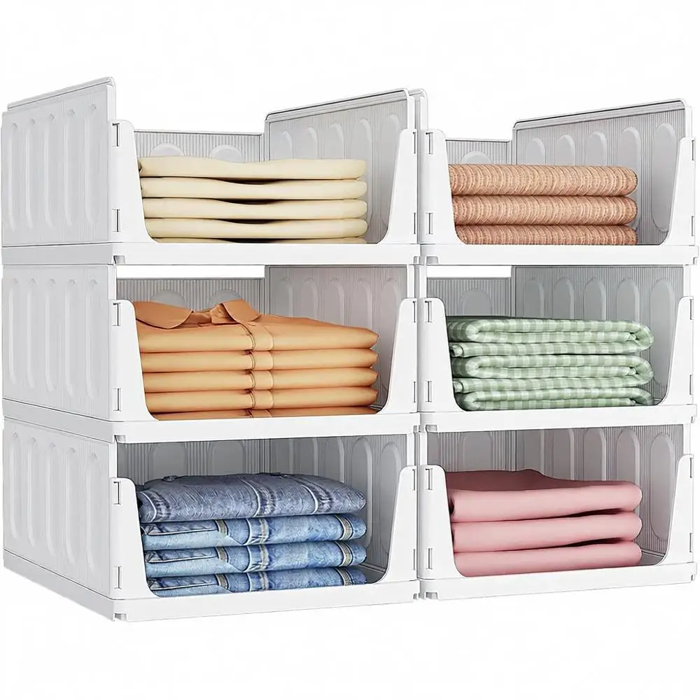 

Stackable Closet Organizers, Storage Baskets, Plastic Sweater Bins, Wardrobe, Multifunctional Pants Organizer, RV, Pantry, Bathr