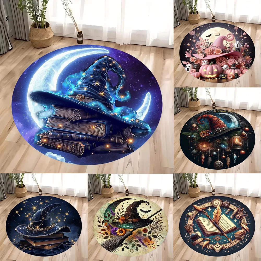 chapeu-magico-e-livro-antigo-do-vintage-tapete-circular-quarto-sala-de-estar-tapete-antiderrapante-decoracao-para-casa-yoga-estudio