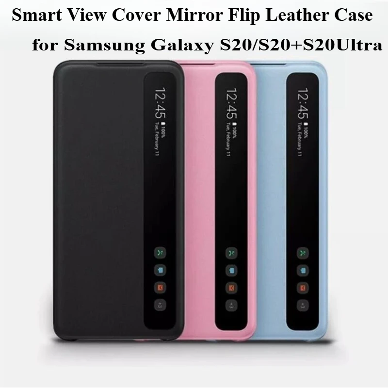 

Smart View Cover Mirror Flip Leather Case for Samsung Galaxy S20/S20+S20Ultra
