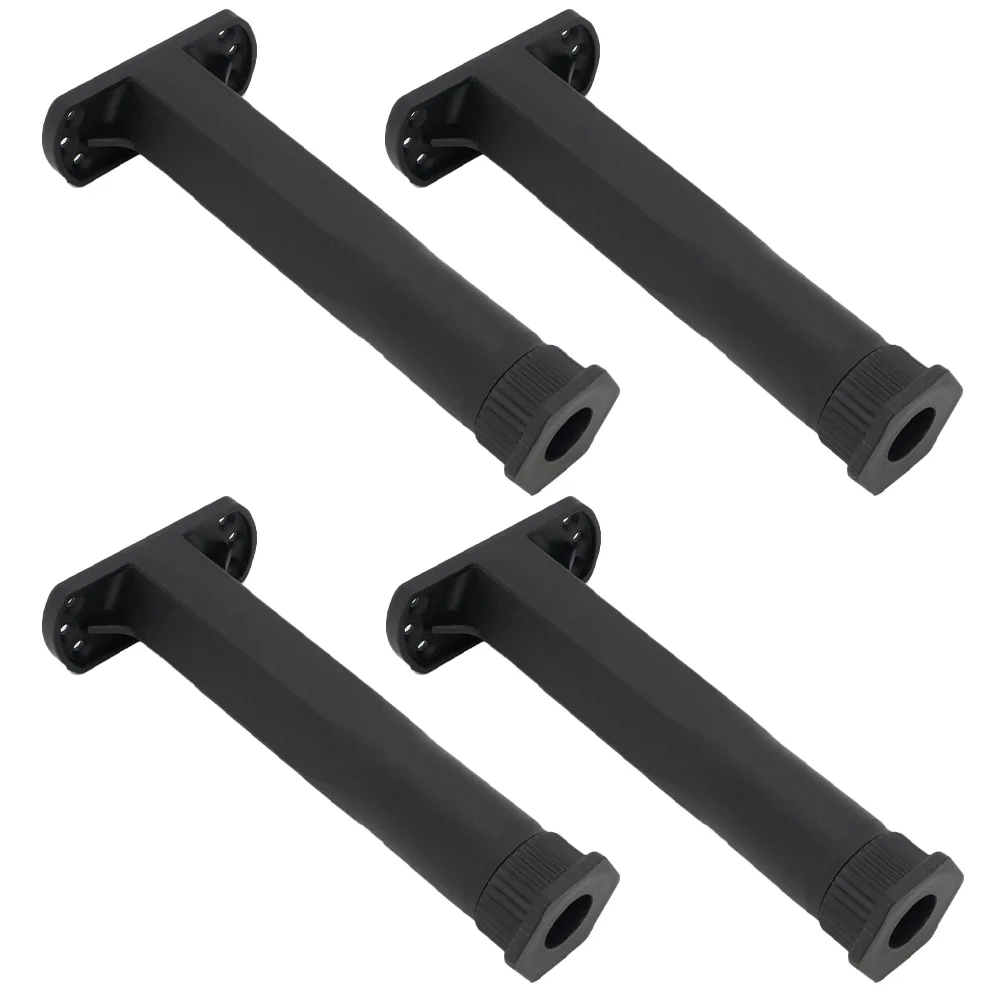 4 Pcs Bed Frame Support Legs Metal Center for Adjustable Base Beams Black Replacement