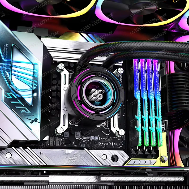 240mm Temperature Display CPU Water Cooling Pc Kit Large Air Volume Processor Liquid Cooler for AMD AM3