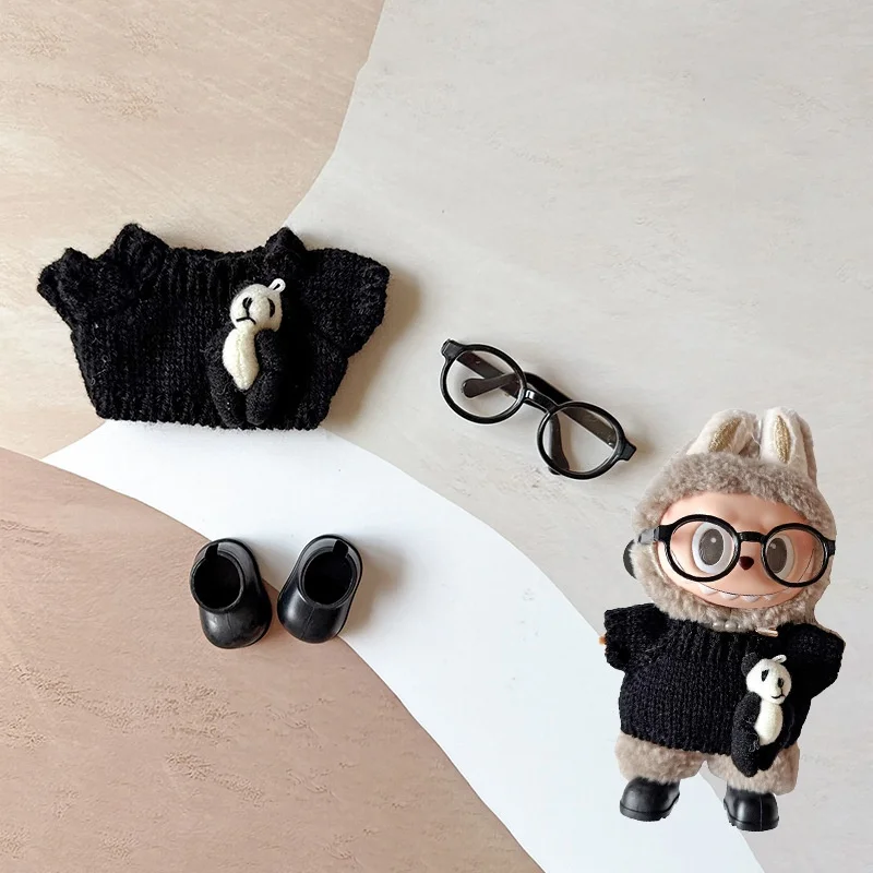 Hanya pakaian, tidak boneka, untuk Labubu generasi pertama, kedua, dan ketiga. Pakaian Labubu untuk acara duduk bersama, set fashion rajutan Labubu, hadiah.