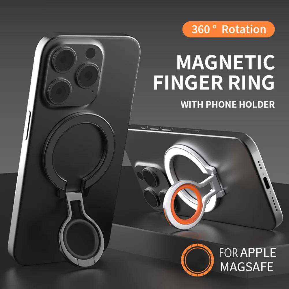 Magentic Finger Ring Grip Stand Holder Silicone Phone Ring Kickstand Adjustable Phone Grip Holder Stand for MagSafe Accessories