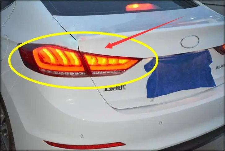 Bumper lamp for Hyundai Elantra 2017 2018 2019 Taillights LED Tail Lamp Rear Lamp DRL+Reverse+Brake+Dynamic moving Turn Signal