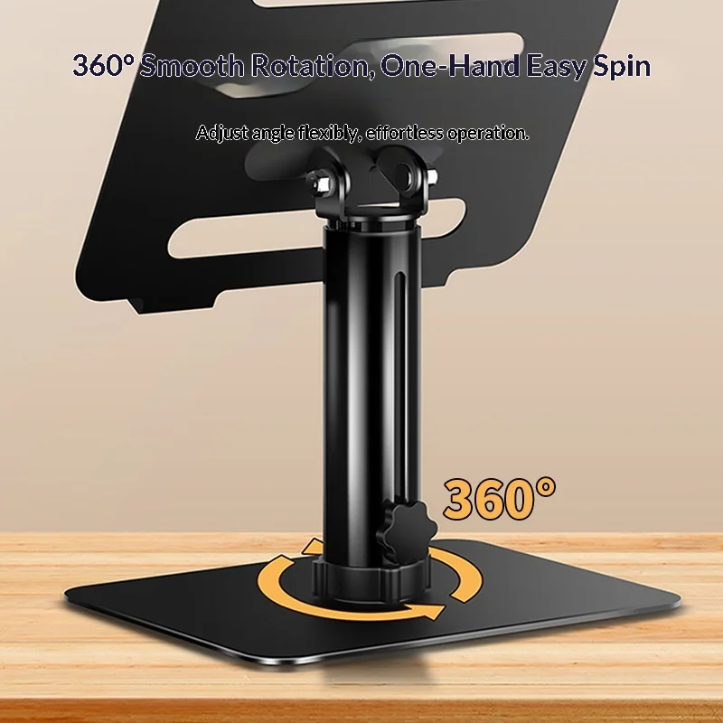 360-degree Rotating Carbon Steel Computer Stand, Heightening Retractable Lifting Desktop Notebook Holder