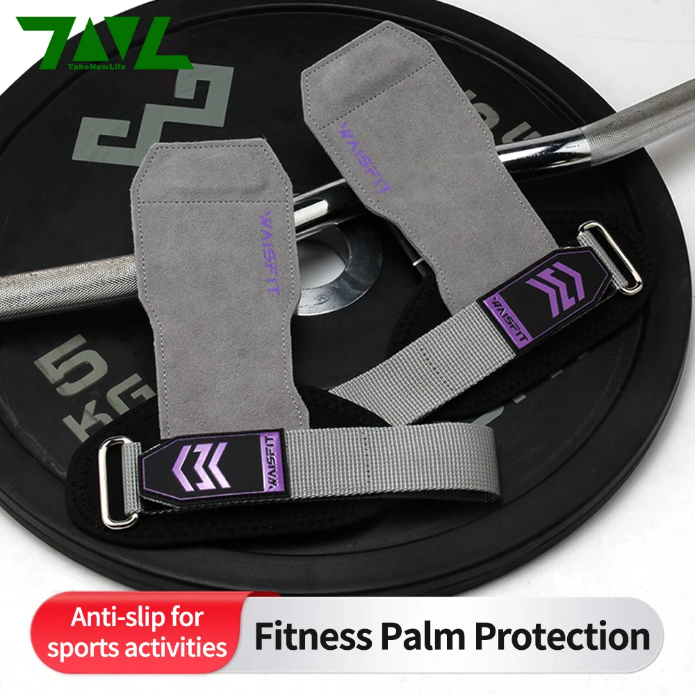 

Premium Cowhide Leather Gym Fitness Gloves Lifting Straps Anti-Slip Lifting Grips for Deadlifts Powerlifting Palm Protection
