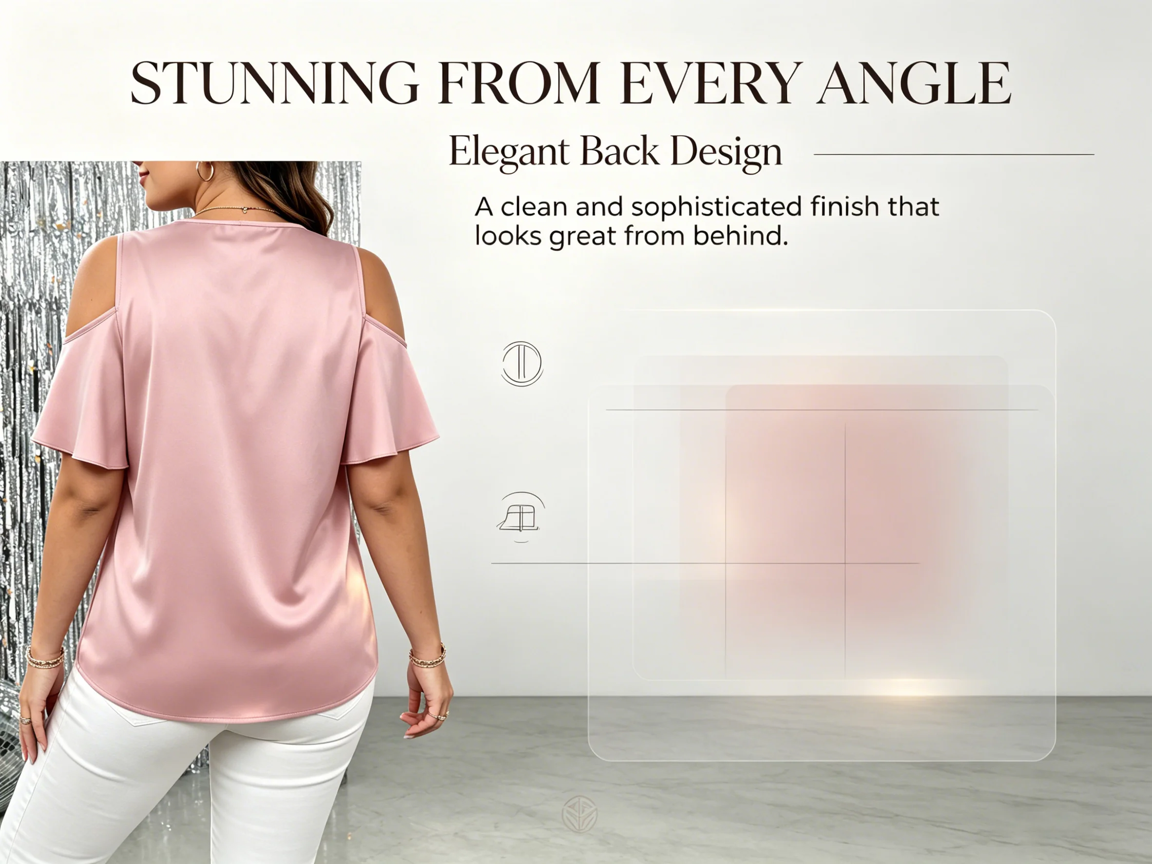 Übergröße Spitzen-Insert Peplum-Bluse Elegantes Abendparty-Oberteil Glamouröse Passform – Detail 5