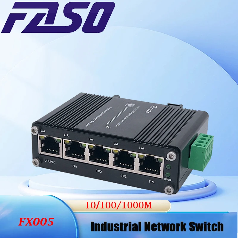 

FX005 Industrial Network Switch Ethernet With 5 10/100mbps Port Base-T DIN IP40 Industrial Network Switch