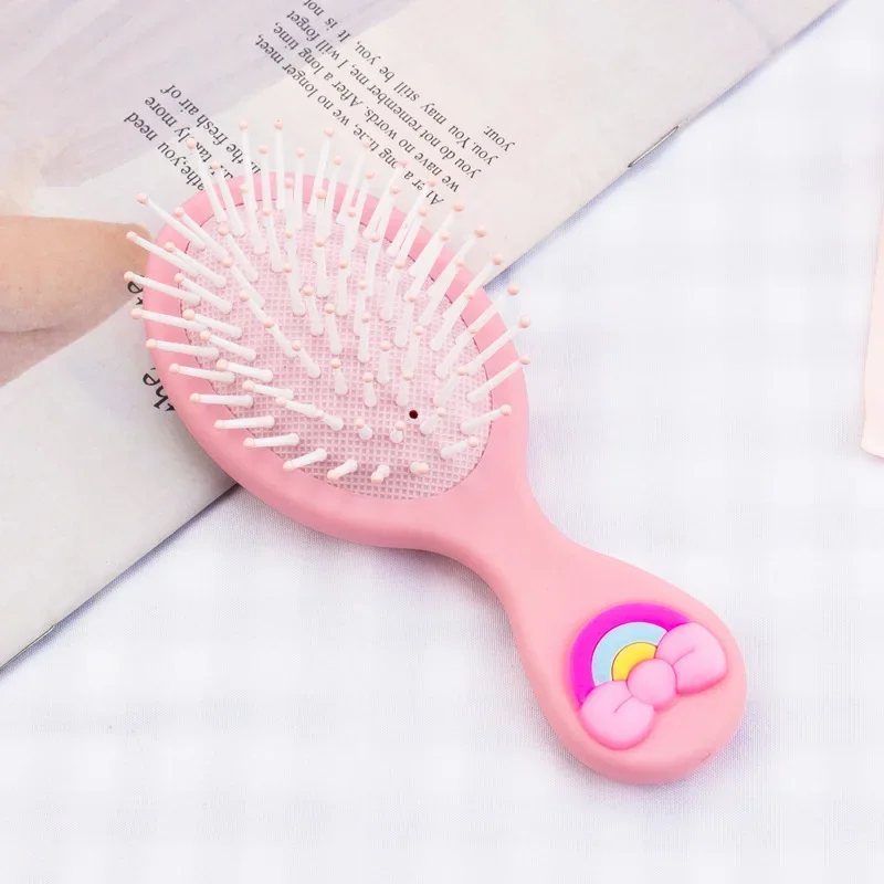 Bebek saç fırçası hava yastığı tarak sevimli karikatür ayı hava yastığı tarak Hairbrush kolu tarak kızlar kuaför saç fırçaları