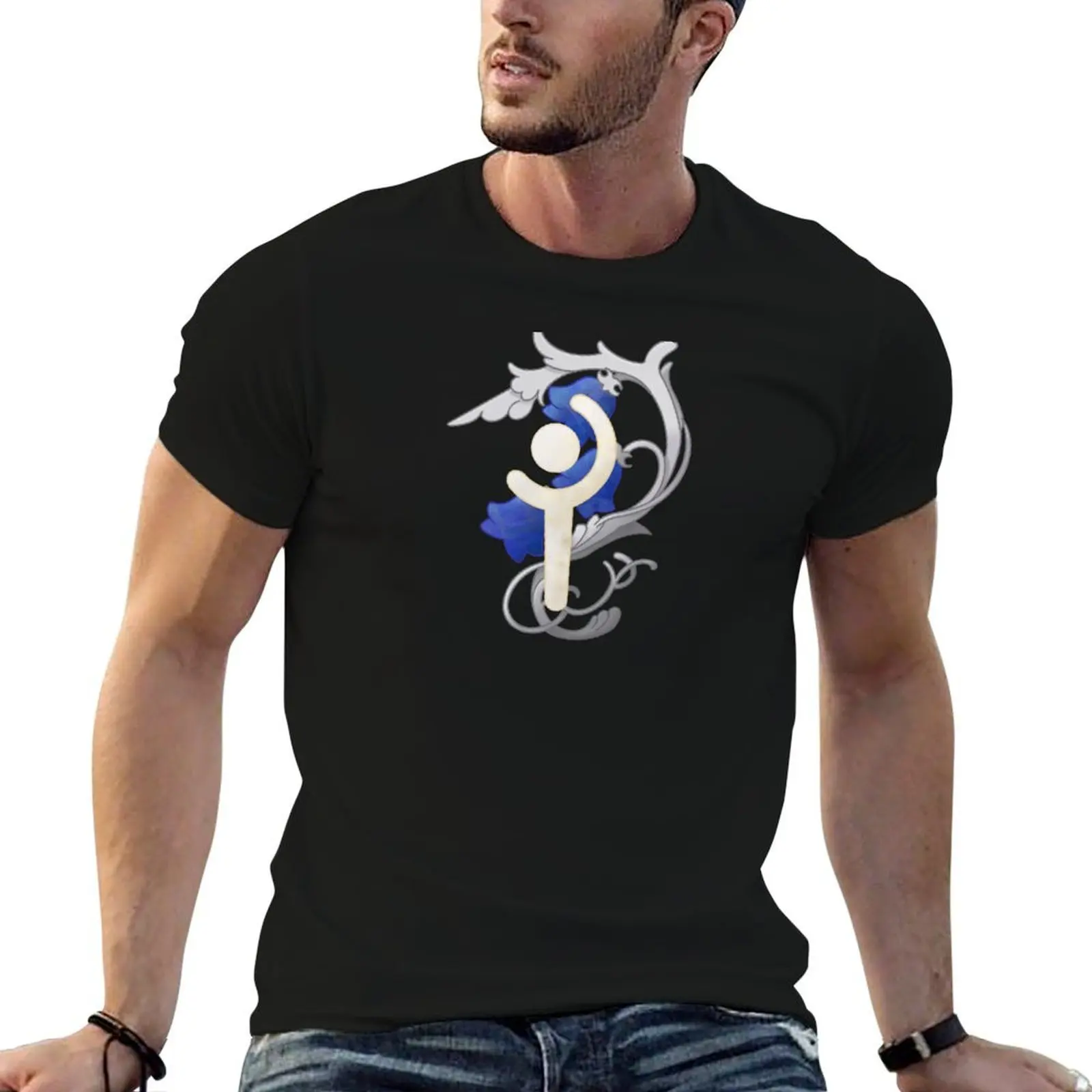 

White Mage Job Symbol T-Shirt cotton t shirts man 100% g man t shirts for men T-Shirt