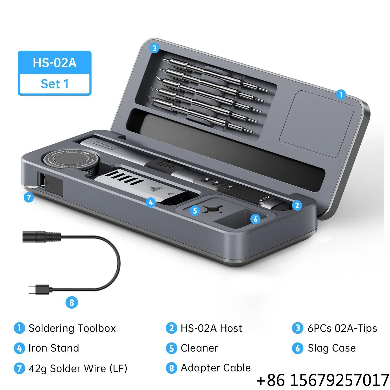 FNIRSI HS-02 Smart Soldering Station 100W Electric Soldering Iron Adjustable Constant Temperature Fast Heat Solder Iron Kit
