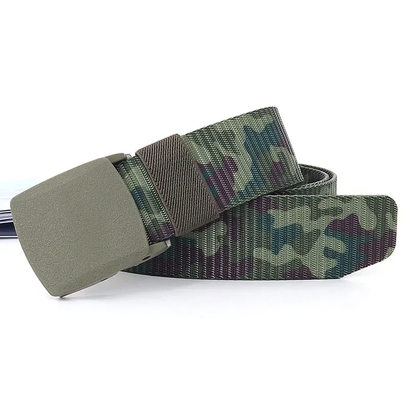 Cinturones de camuflaje para hombre y mujer, cinturones casuales para Jeans, accesorios de marca para deportes al aire libre, 110/120/130/140/150/160 cm, 170