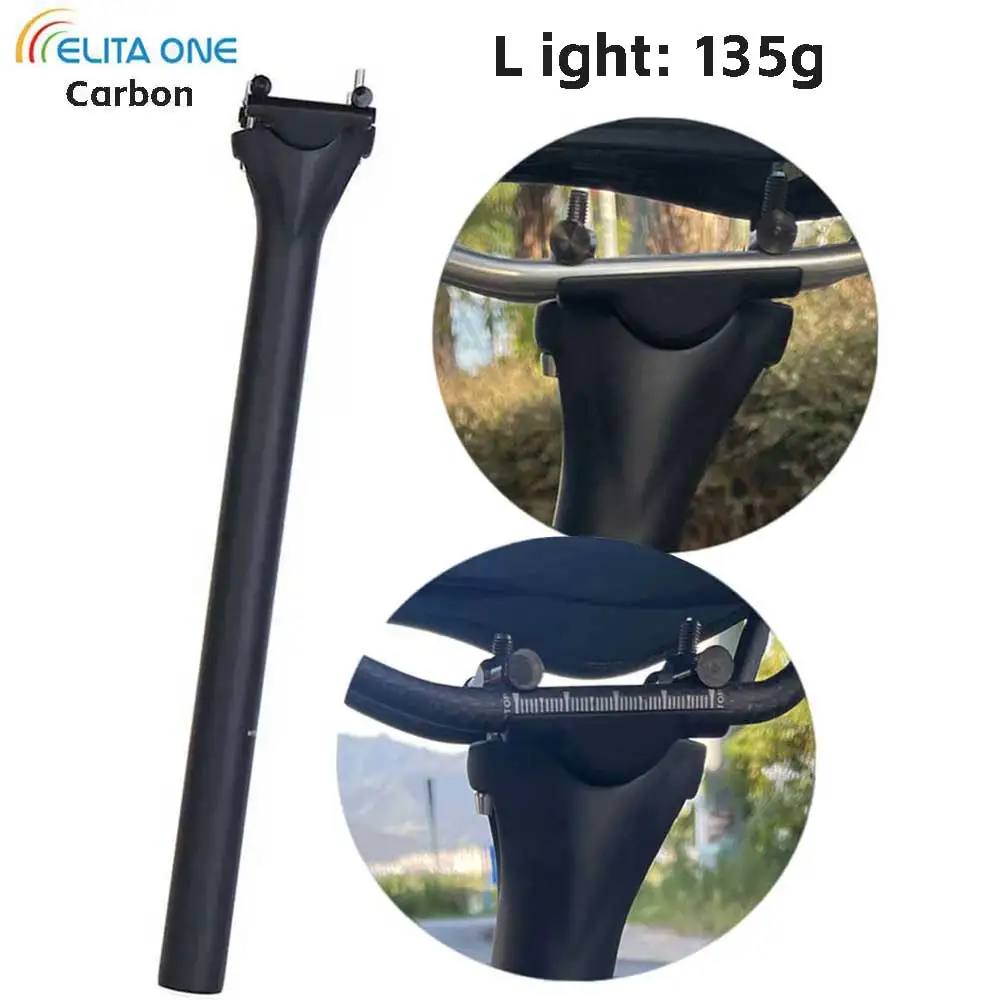 elitaone Carbon Seat post Ultralight 125g MTB/Road Bike Seatpost 27.2/30.9X31.6mm 63C