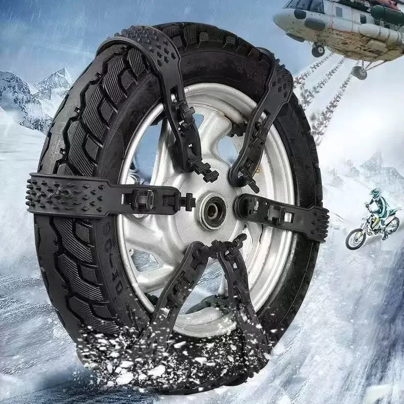 

Non-Scratch Tire Snow Chains - Universal Anti-Skid Chain for Cars, SUVs, Vans & Electric Vehicles