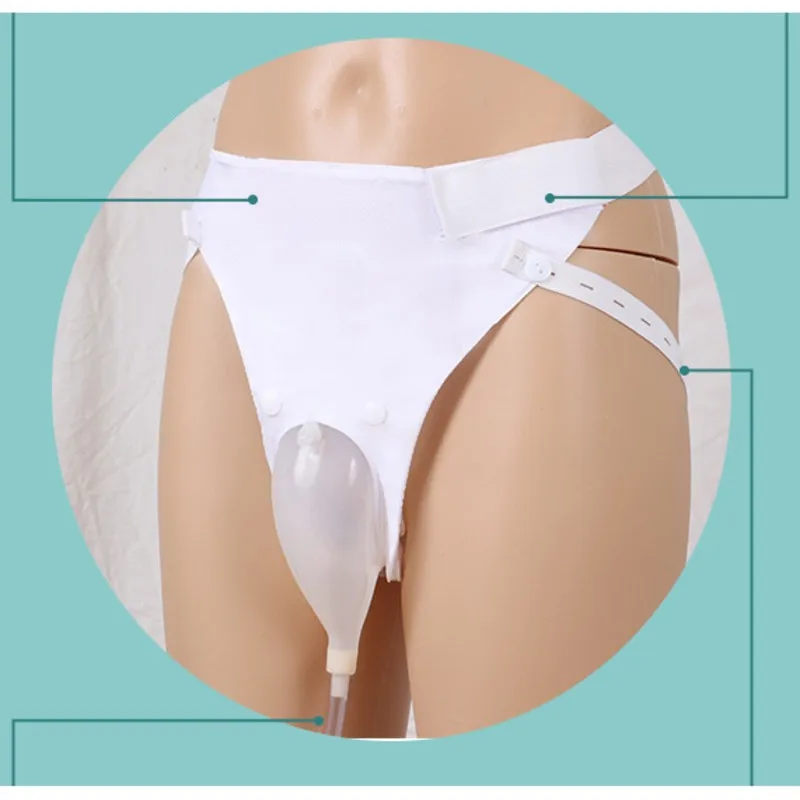 

A73U Silicone Urine Collection Bag For Adults, Leak-Proof Device For Incontinence, For Bed Rest, Male Urinary Catheter