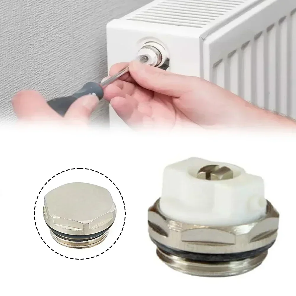 Chrome Finish Air Vent Radiator Valve Energy-saving Manual Directional Vent Nickel-plated Brass Reduce System Noise