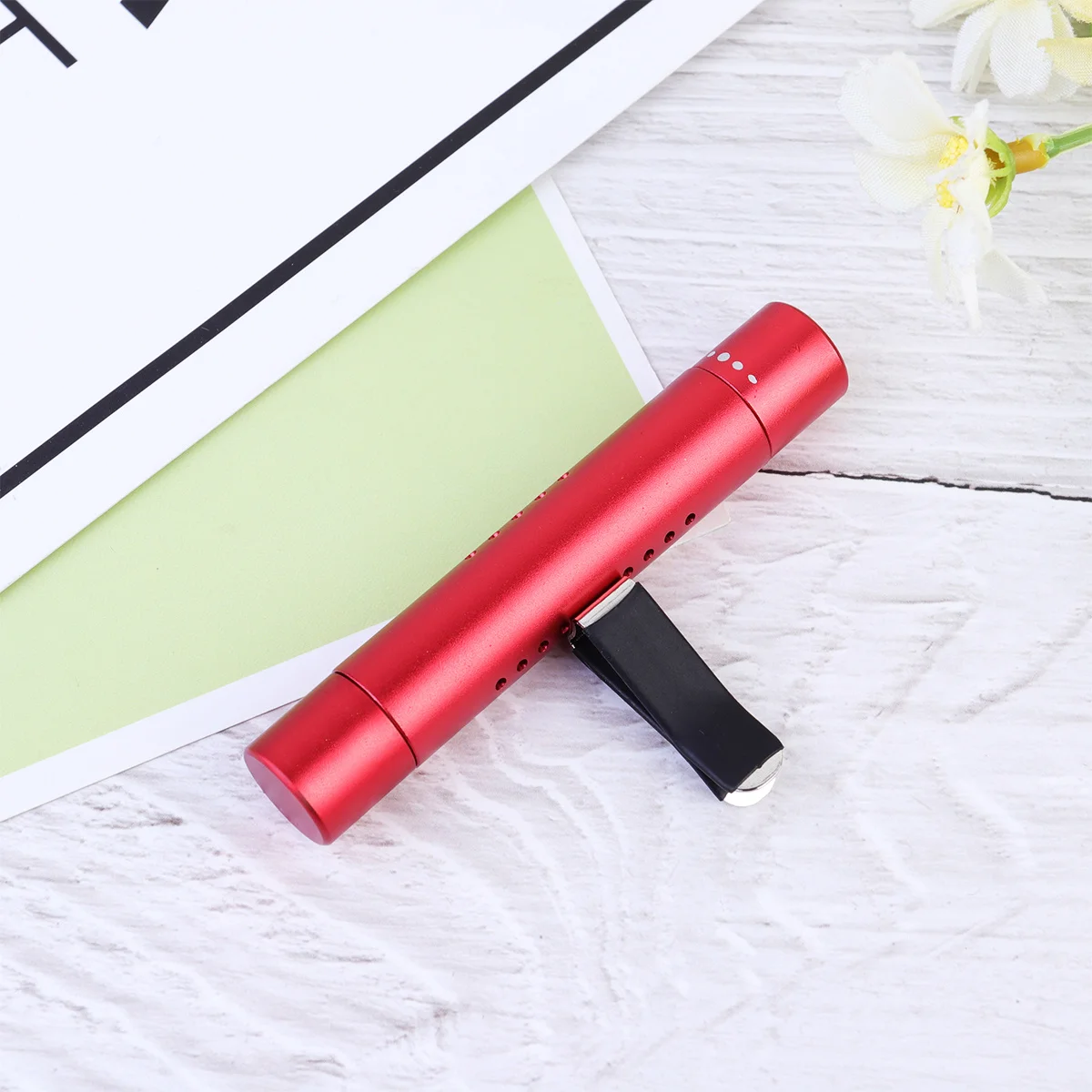

1Pcs Car Perfume Rose Shape Clip Freshener Red Mini Diffuser Air Vent Solid Scent Vehicle Interior