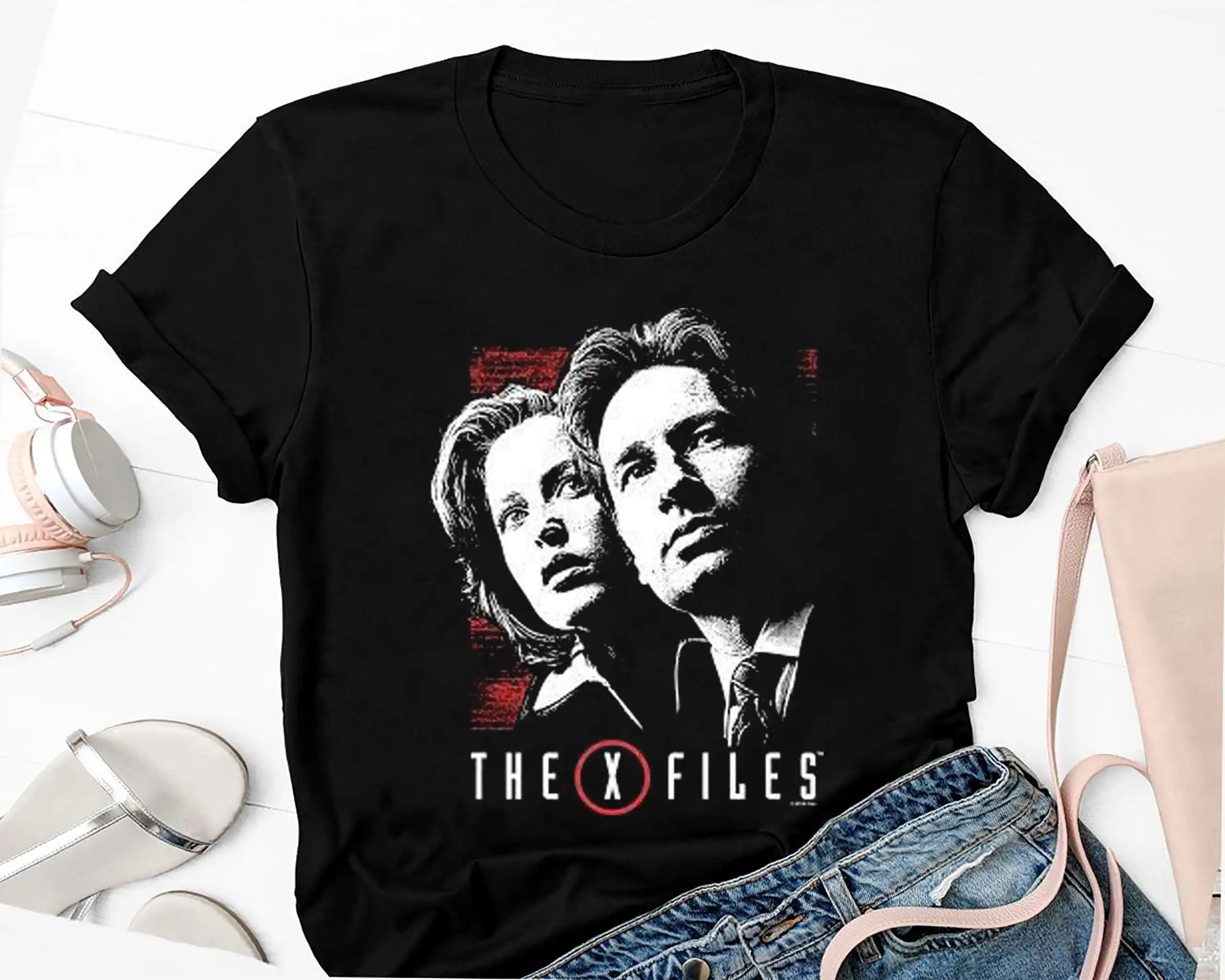 The X Files T Shirt Fan s 90s Vintage Movie Series Mulder And Scully GifT