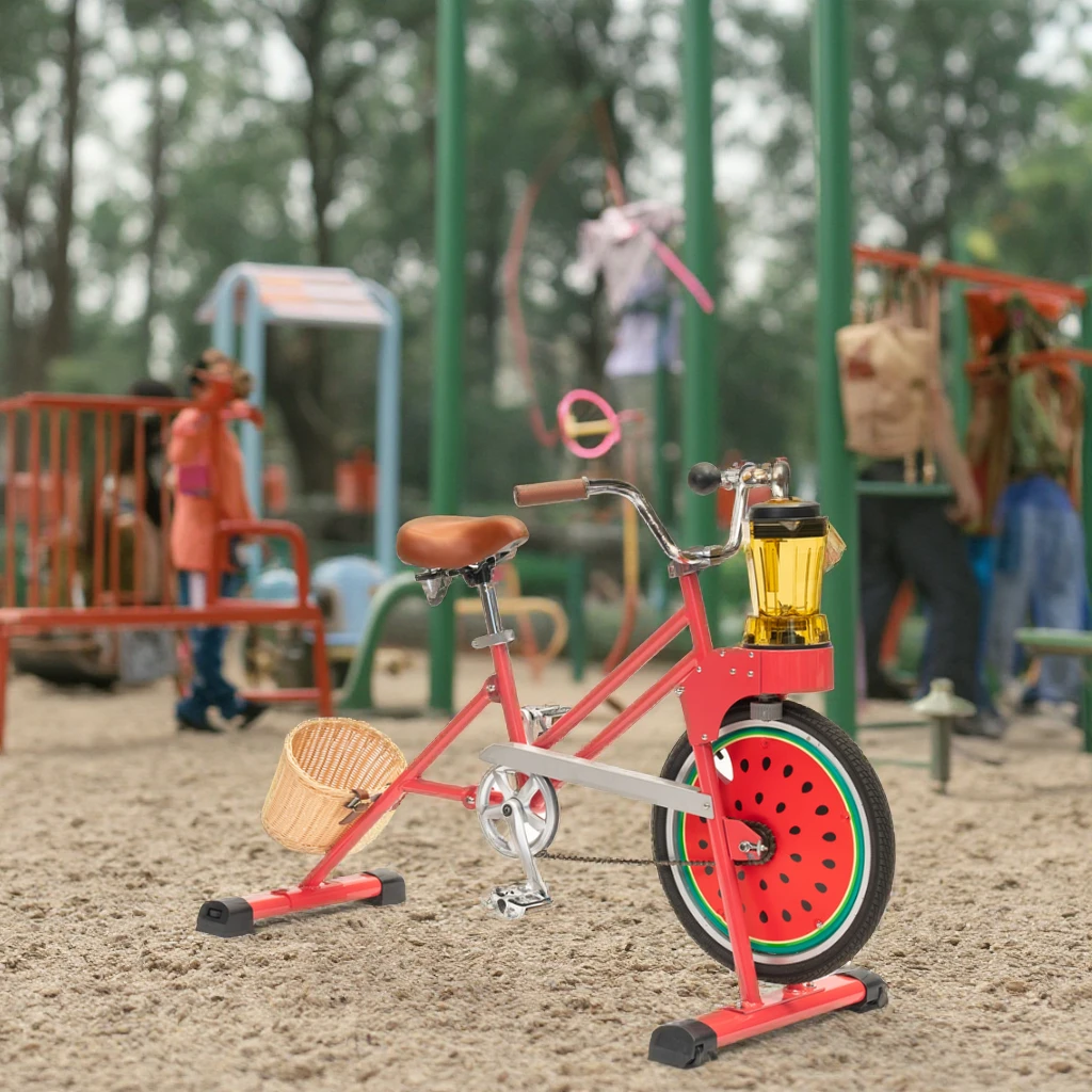 ATV&UTVEXI Commercial Kids Single Speed Pedal Bike with Smoothie Fruit Blender Plastic Basket Balance Bike