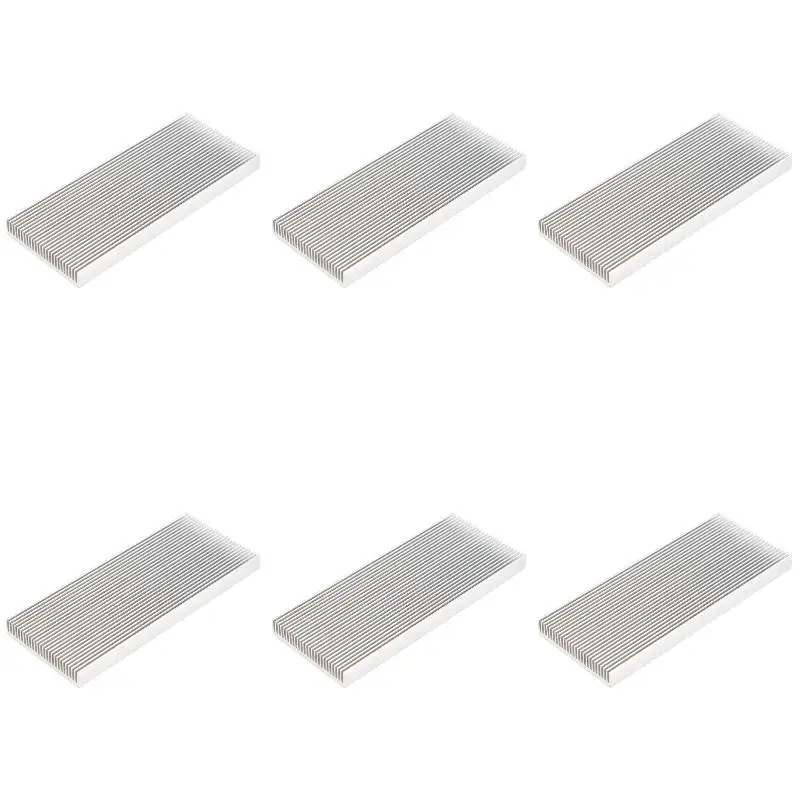 6Pack X(Aluminum Heat Sink Heatsink For High Power LED Amplifier Transistor 100x41x8mm Cooling